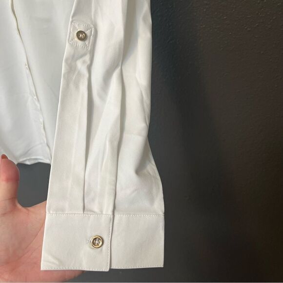 Denim & Co. Roll Tab Sleeve Button Front Soft Utility Tunic - Picture 11 of 13